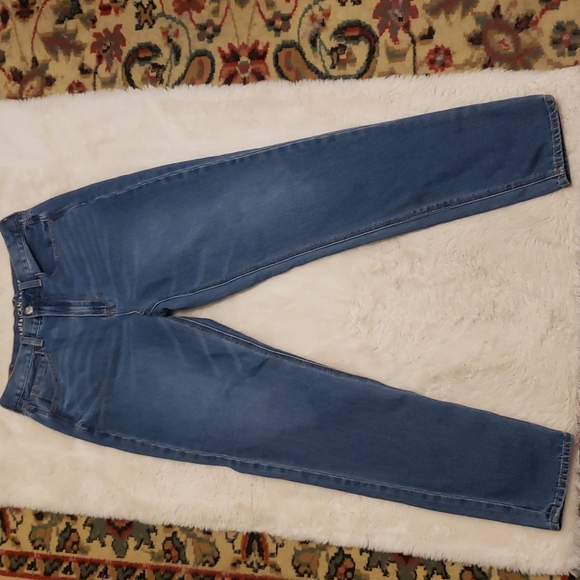 AMERICAN EAGLE Mom Jean Blue Jeans sz 6 Long - Picture 5 of 8